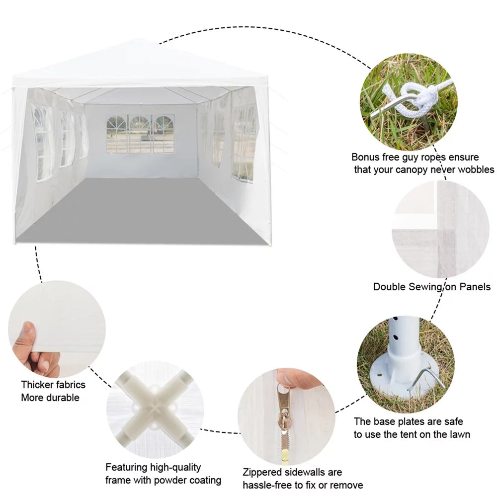 10' x 30' Canopy with 5 Sidewalls Q39270
