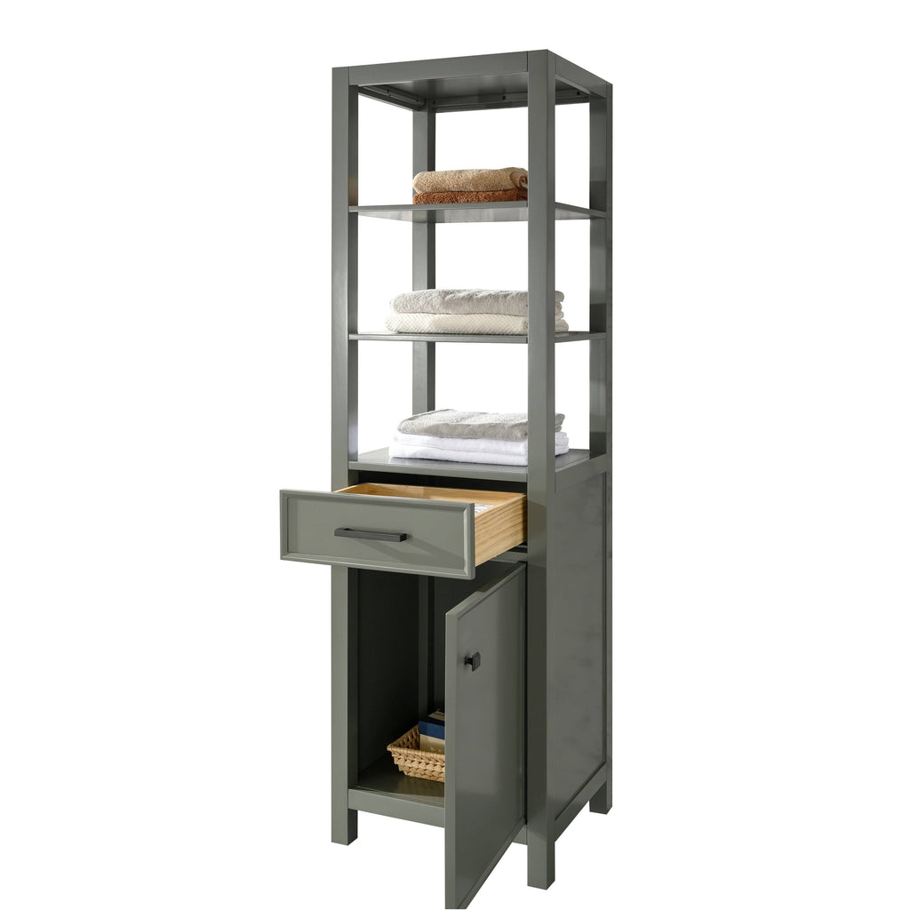 21x22 Pewter Green Linen Cabinet W5638