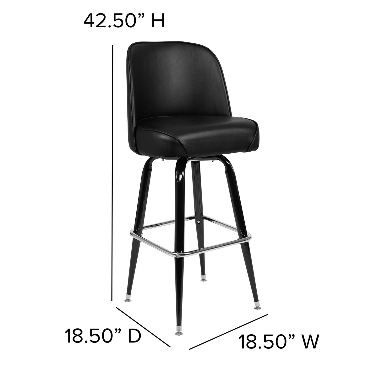 2 Pack Metal Swivel Barstool G5841