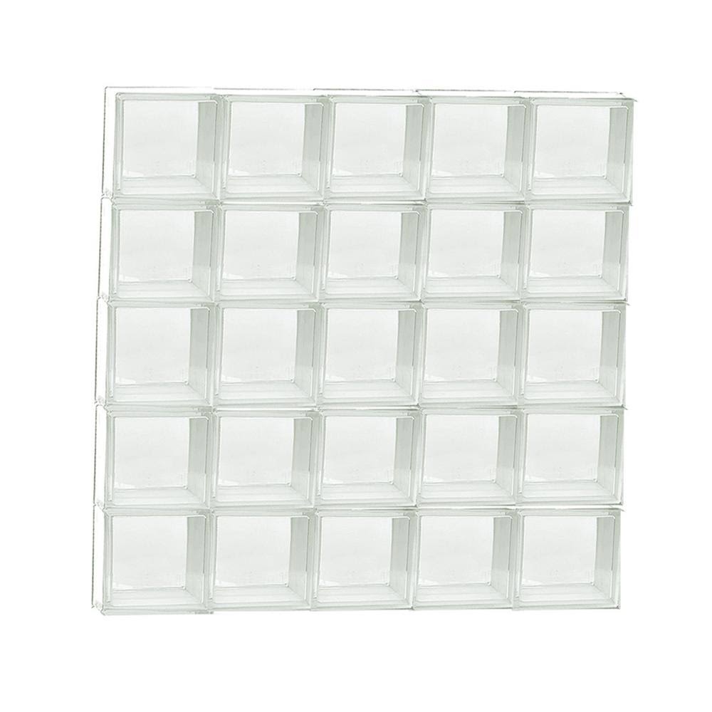 Frameless Clear Glass Block Window R4183