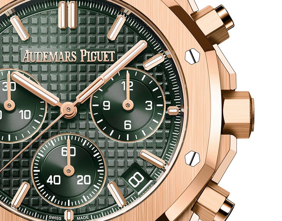 Pink Gold Khaki Green Dial Chronograph 41mm S189556