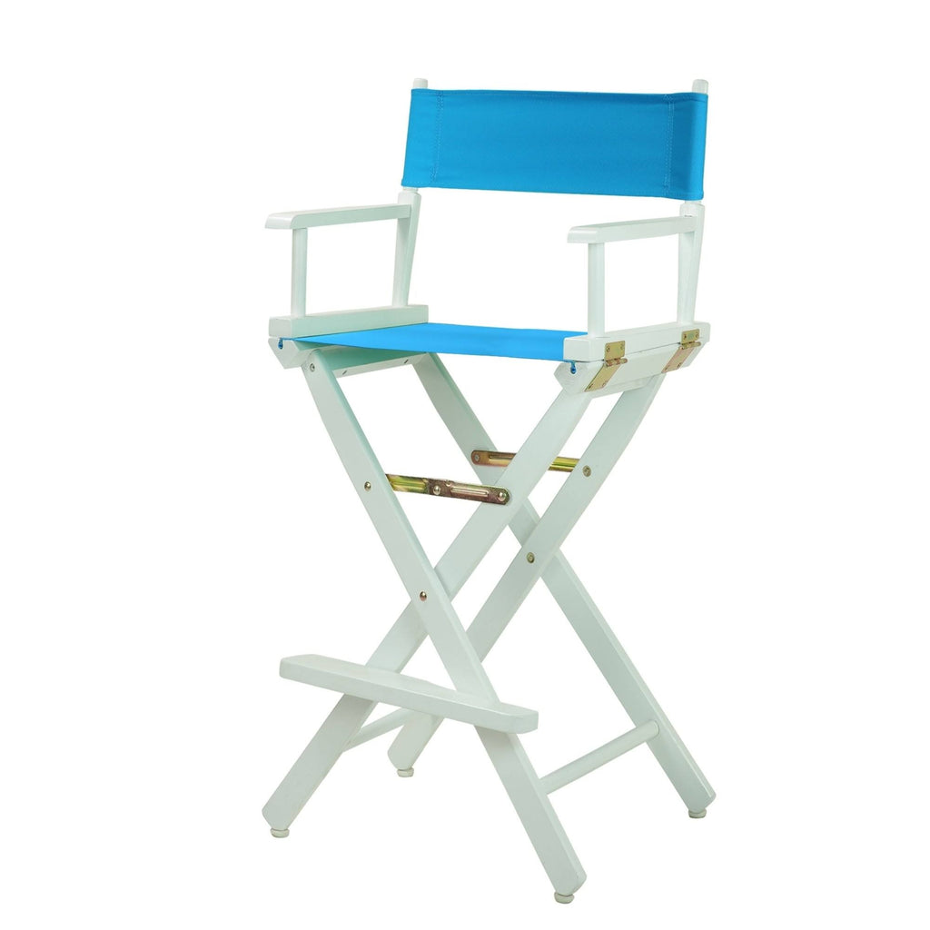 White Frame Turquoise Canvas Director's Chair R680