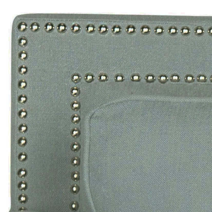 Sky Blue Club Chair with Silver Nail Head O478865