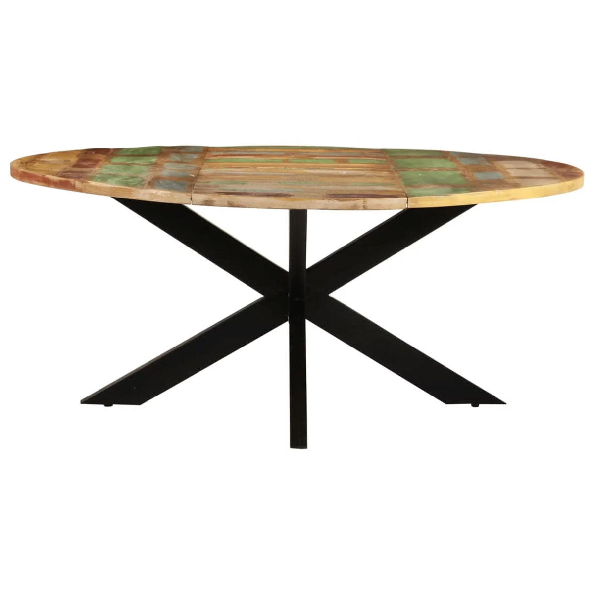 Round Solid Reclaimed Wood Dining Table J9477