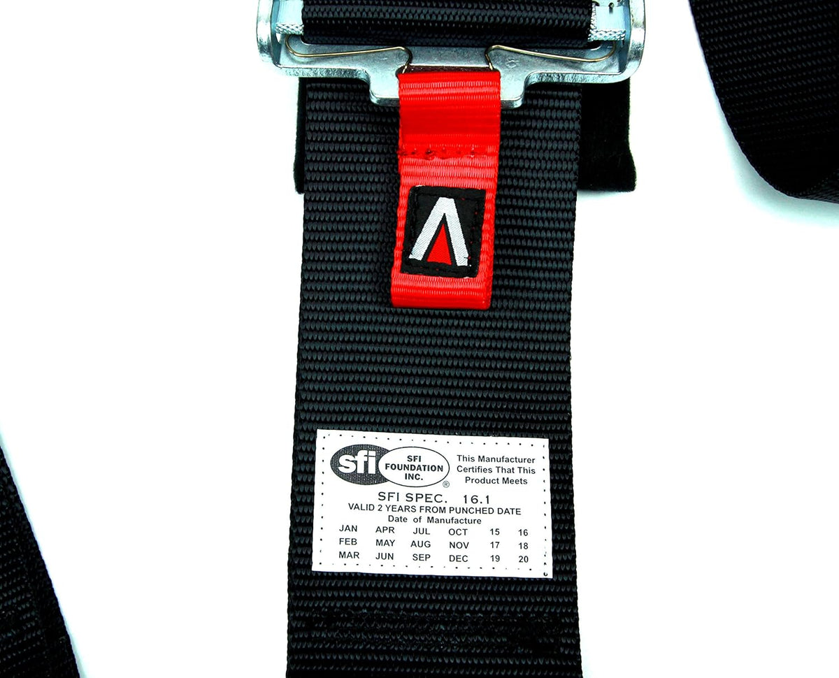 Black 5-Point Safety Harness Set with Shoulder Pads, Pack of 2 V3928