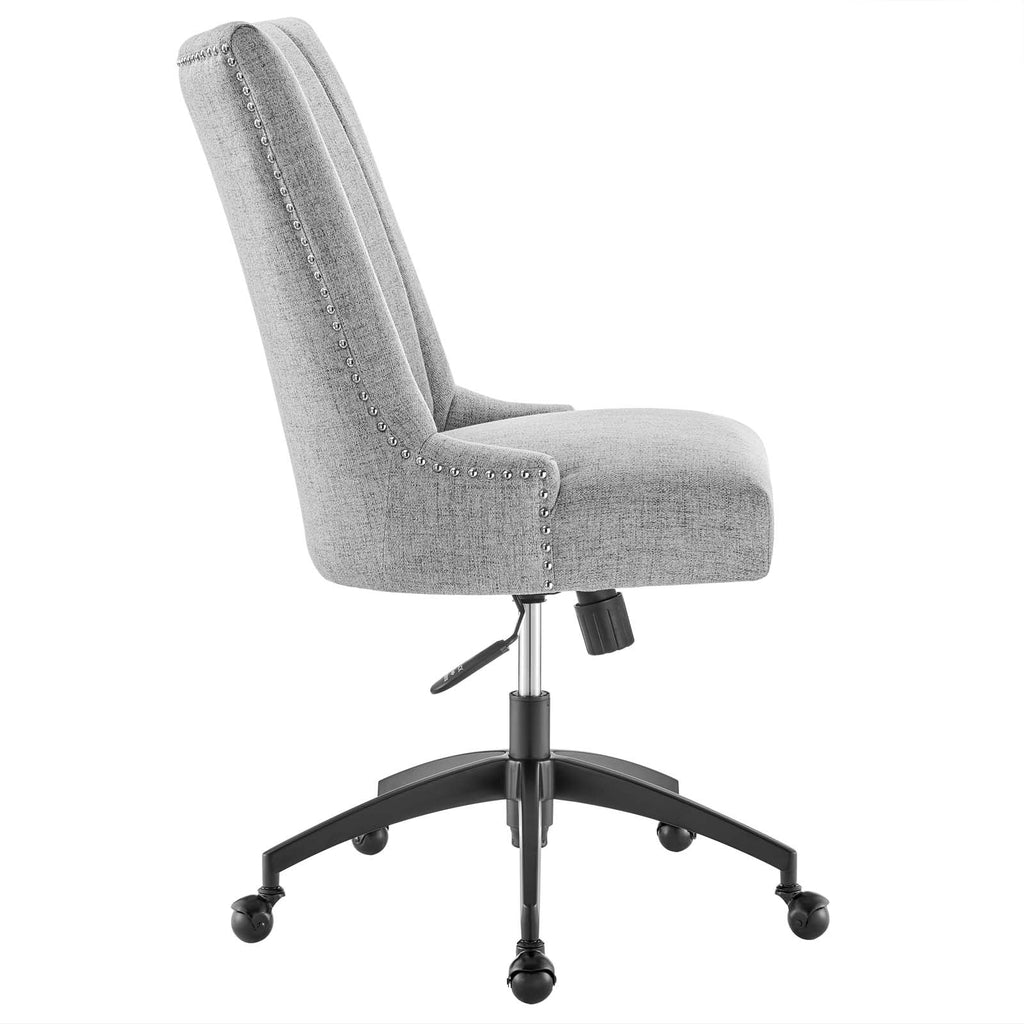 Black Light Gray Tufted Fabric Office Chair K631