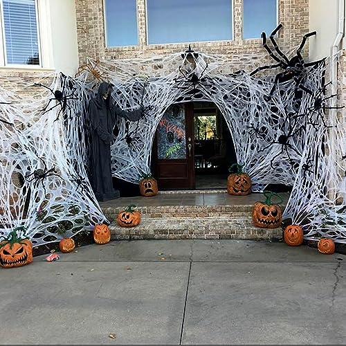 4 lb Giant Elastic Spider Web Halloween Decoration H681