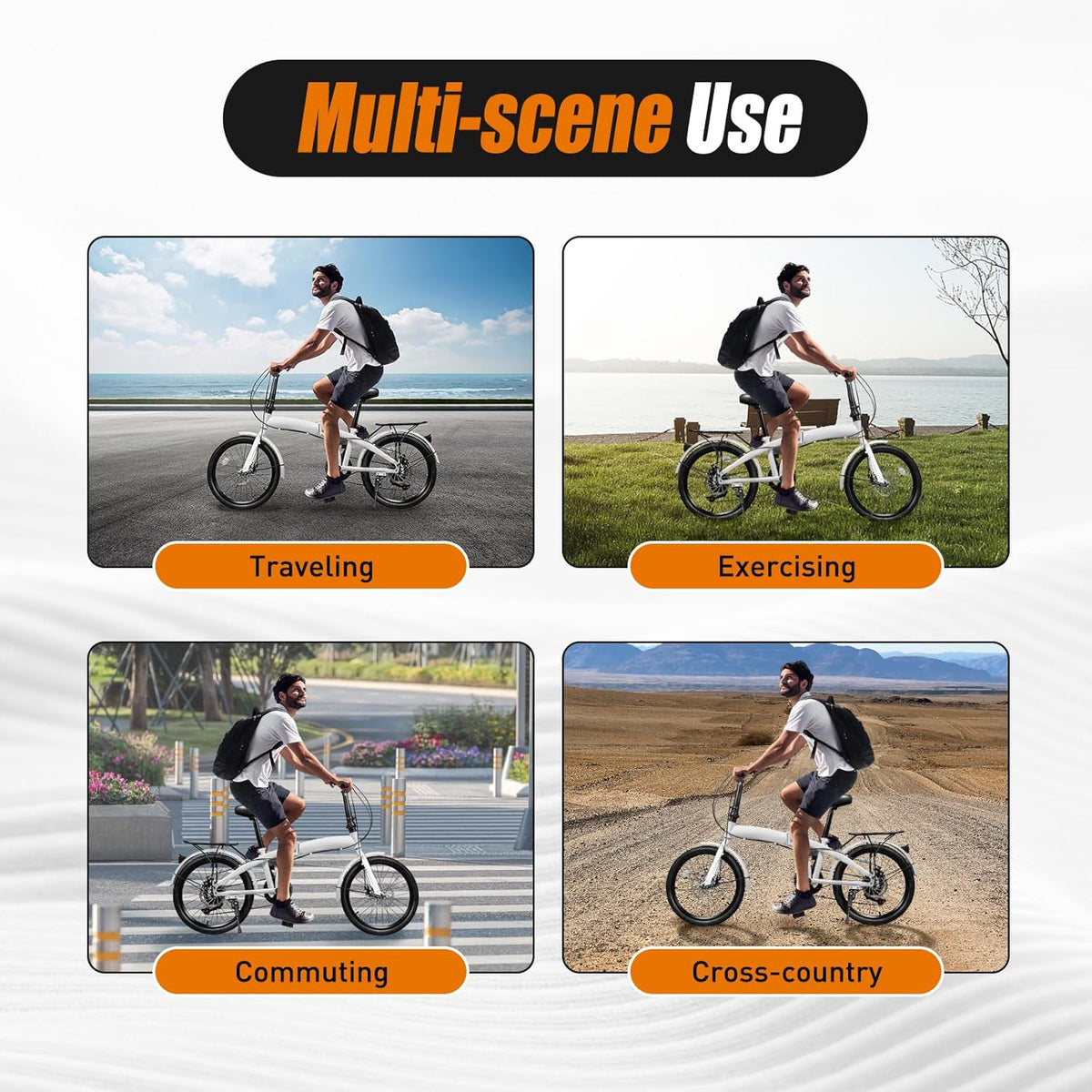20 Inch High Carbon Steel Folding Bike with 7-Speed Gears V546