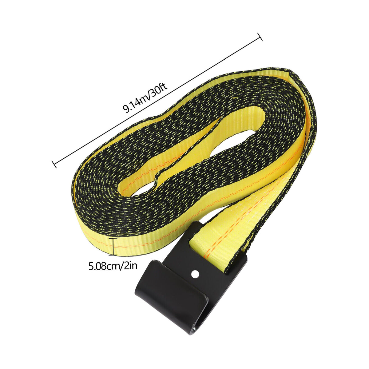 4 Packs Ratchet Lashing Strap 30ft*2in Cargo Tie-Down Straps with Flat Hook Y12788