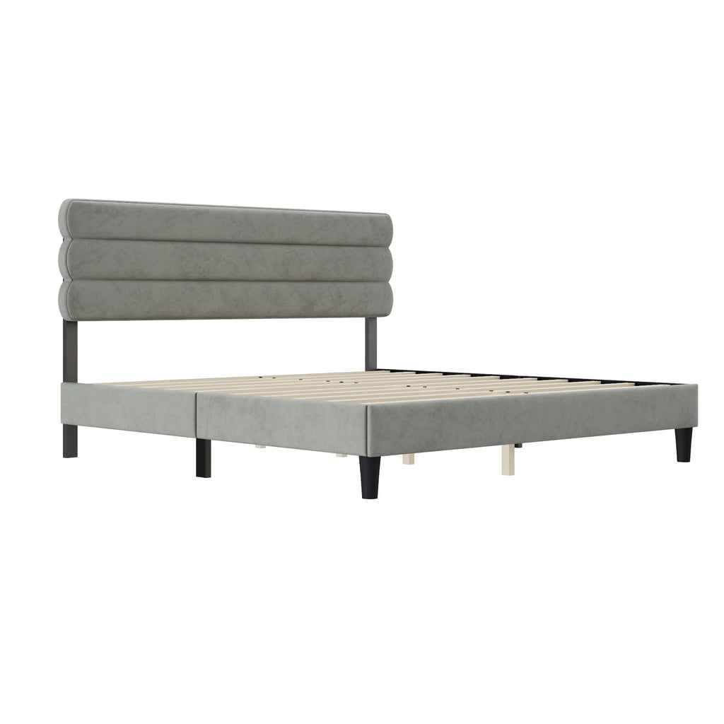 King Size Bed Frame Light Gray Z4239