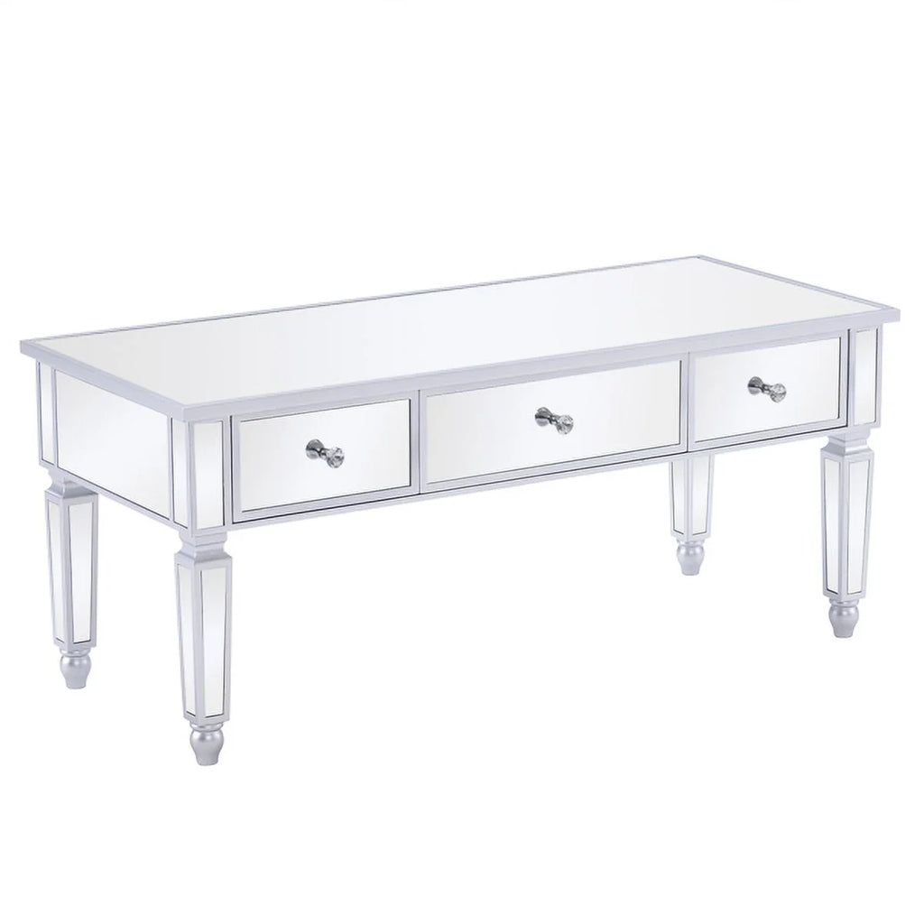Mirrored Coffee Table with 3 Drawers L31975