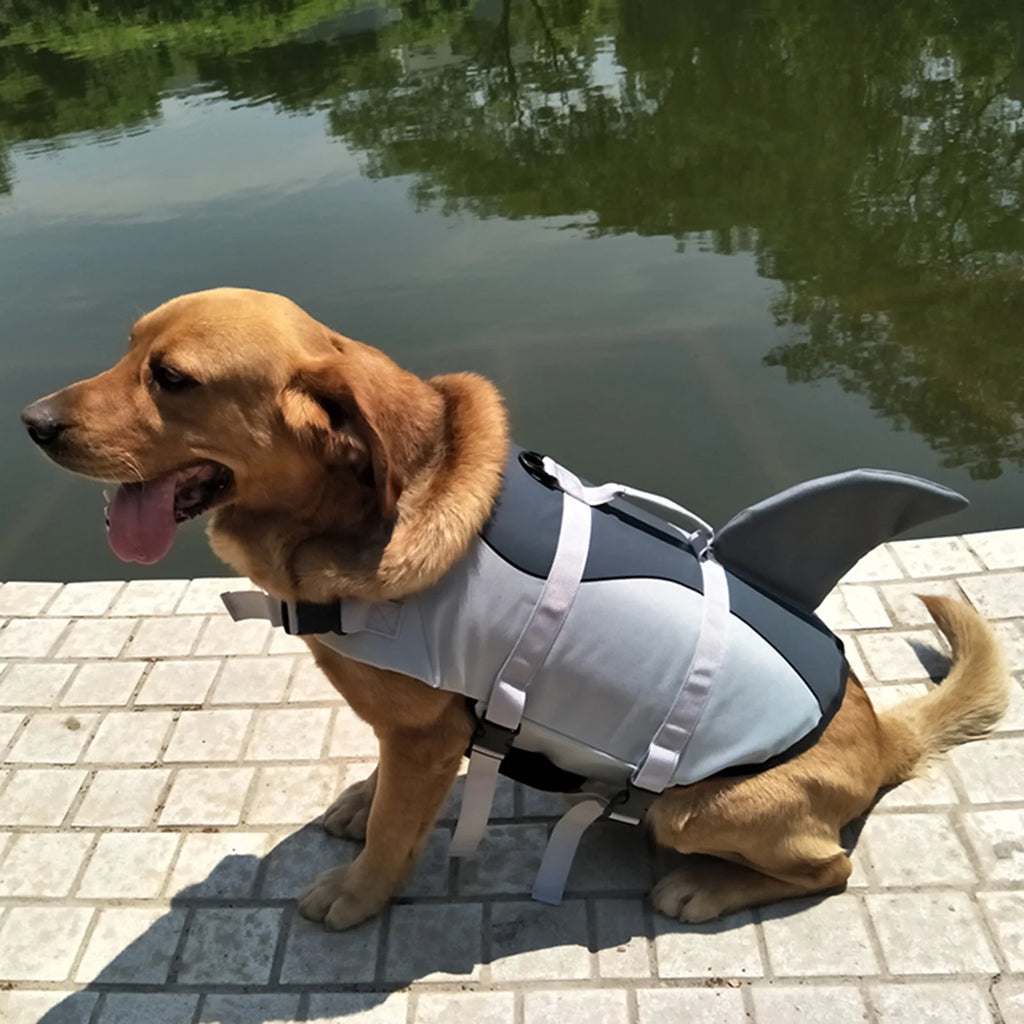Dog Pet Shark Swimsuit Vest Safety Wear V5522