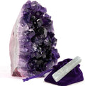 Amethyst Crystal Rock Cluster 0.5 to 1 lbs Natural Edge Flat Bottom P907852