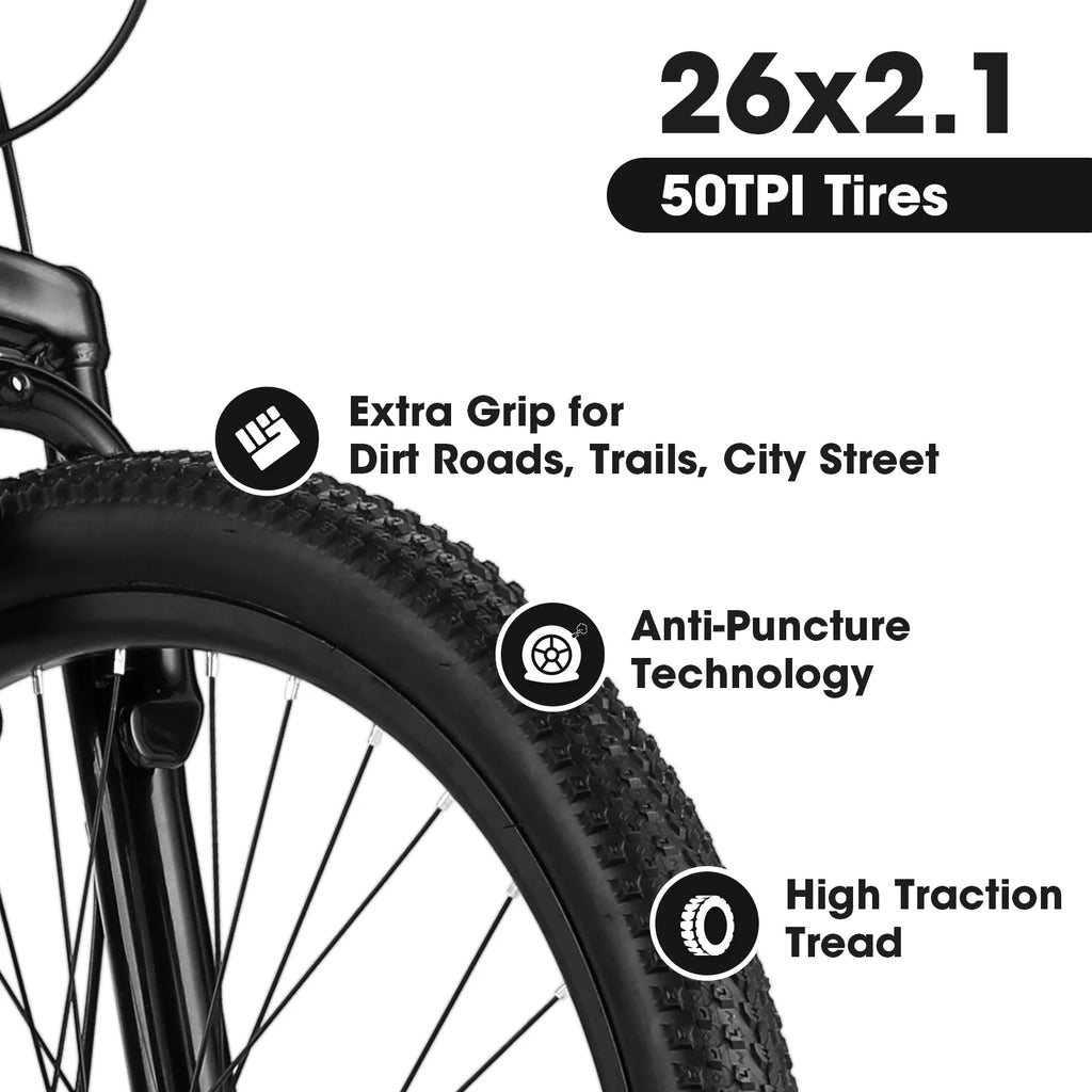Pink 26 inch 21 Speed Dual Disc Brake Mountain Bike L476