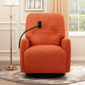 Orange 270 Degree Swivel Electric Recliner Sofa Q932661