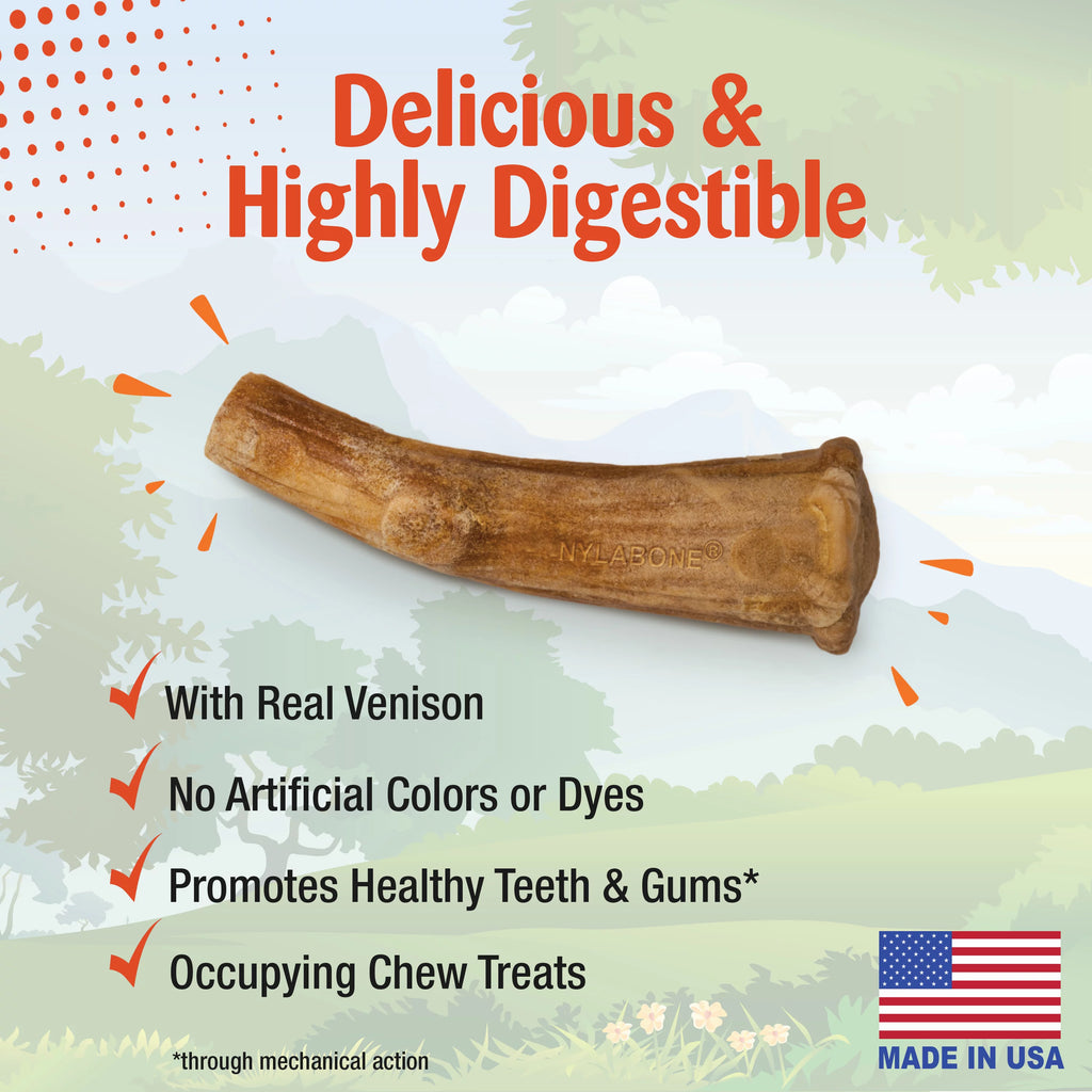 Natural Long Lasting Edible Venison Dog Chews Large 8 Count L966012