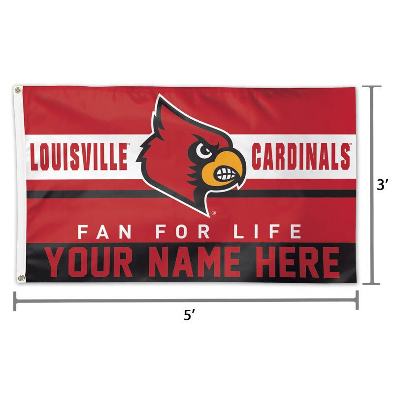 Louisville Cardinals 3 x 5 One-Sided Deluxe Flag T447828