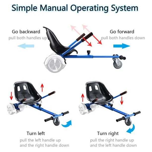 Blue Hoverboard Go Kart Attachment W926
