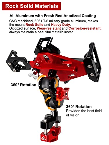 Metal Phone Mount for Motorcycle Handlebars with Camera Mount M60903