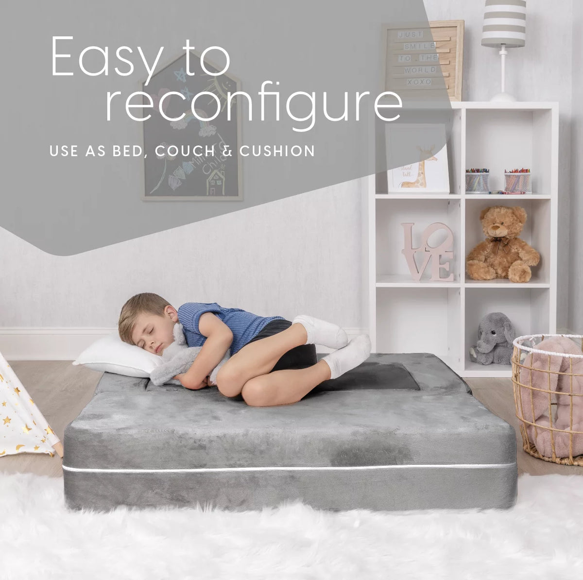 Kids Modular Sofa with Velour Cover R895