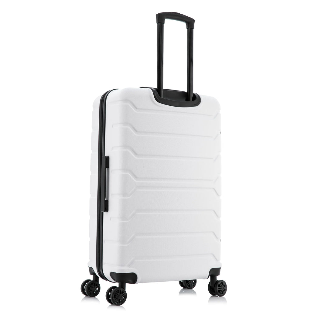 28" White Hardside Lightweight Luggage with Spinner Wheels M4804