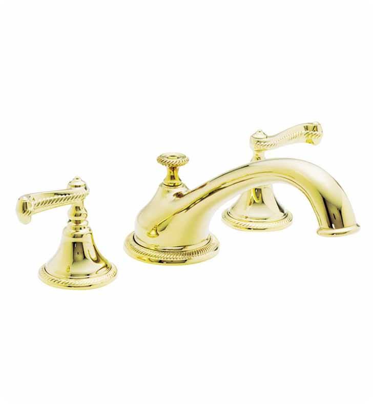 10 1/4x22 Two Handle Widespread Roman Tub Trim Faucet Set in Ultra Stainless Steel Y870535