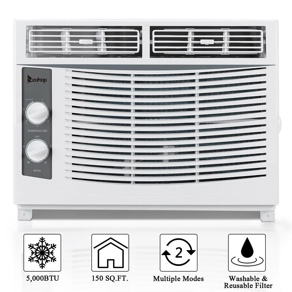 5000 BTU 115V Window-Mounted Compact Air Conditioner, White W96022
