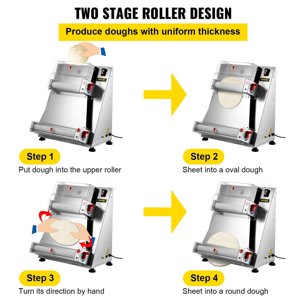 Electric Pizza Dough Roller Machine 15.7inch 370W L94081
