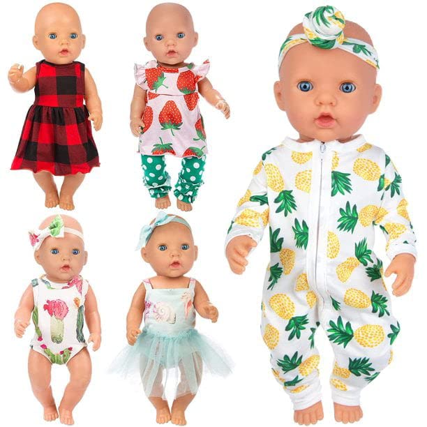 10 pcs Baby Doll Clothes and Accessories Set for 14-16 Inch Dolls J85521