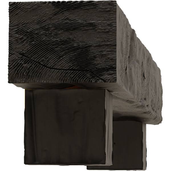 Burnished Cedar Faux Wood Fireplace Mantel Kit with Alamo Corbels N873533