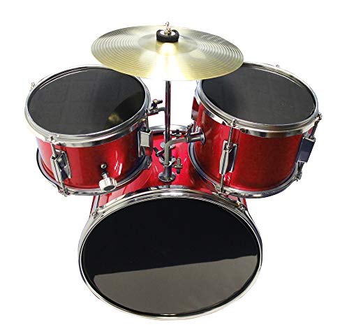 3 Piece Blue Kids Drum Set with Throne Cymbal Pedal Drumsticks B956