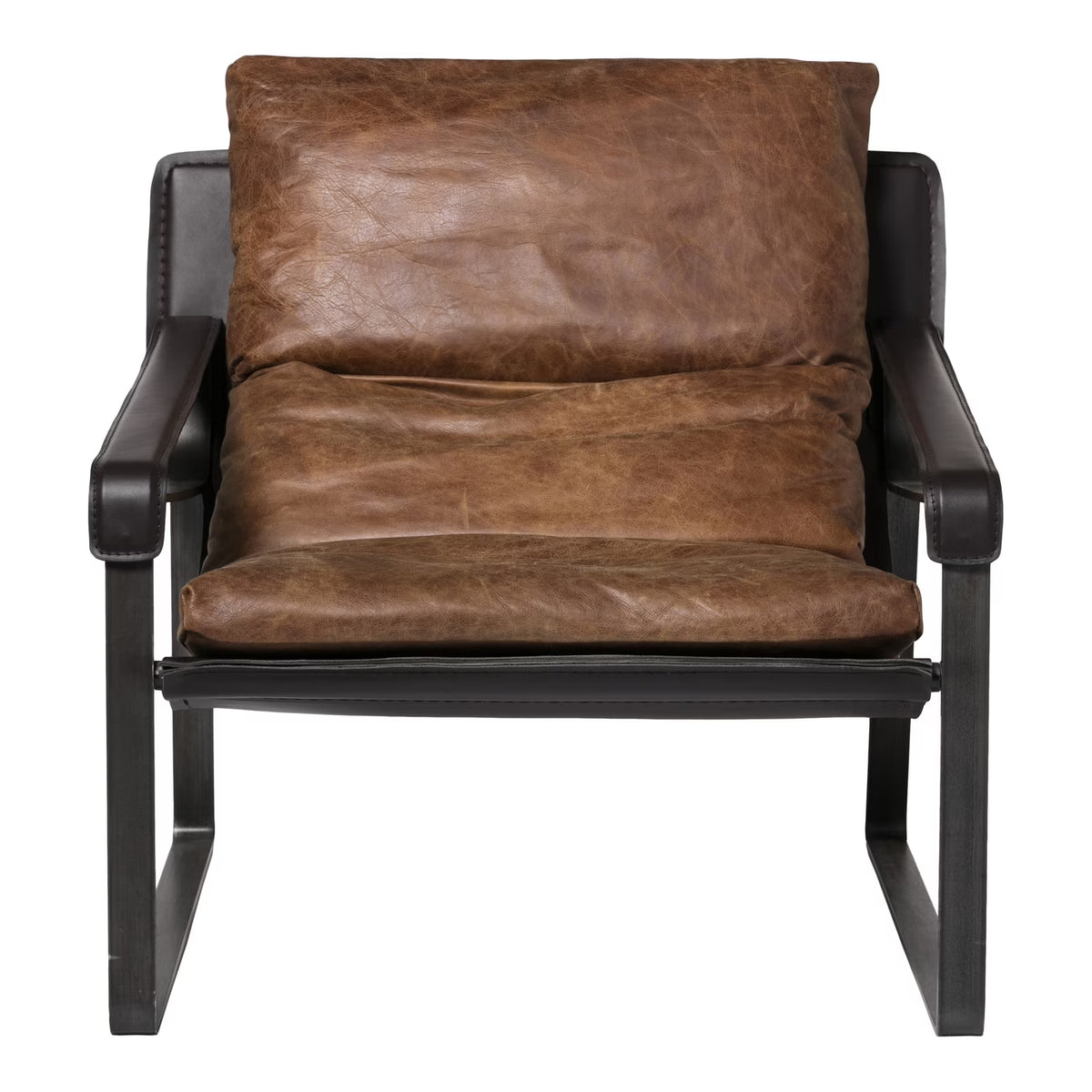 Brown Leather Club Chair W69757