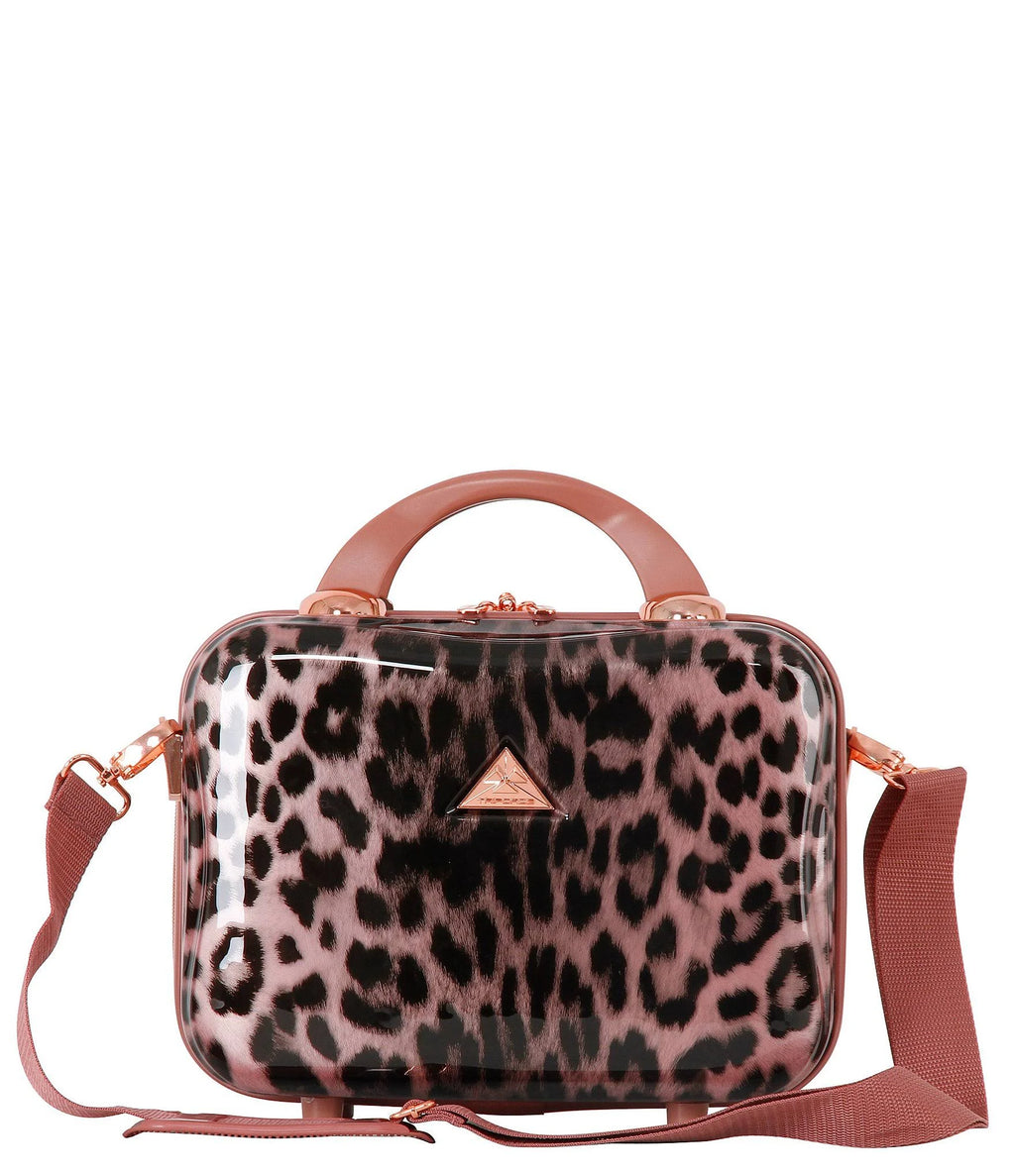 Rose Gold Cheetah Print Beauty Case Q2068