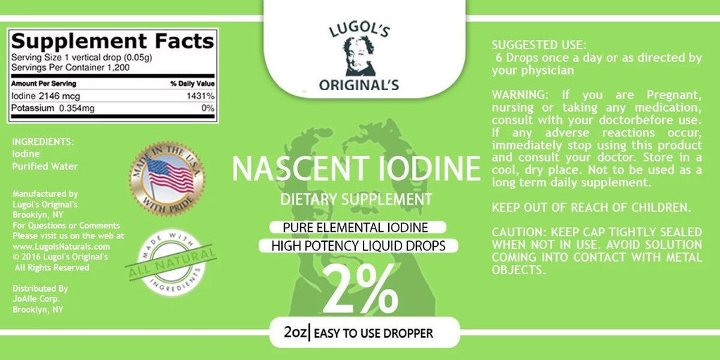 2% Nascent Iodine Liquid Drops 2oz E915
