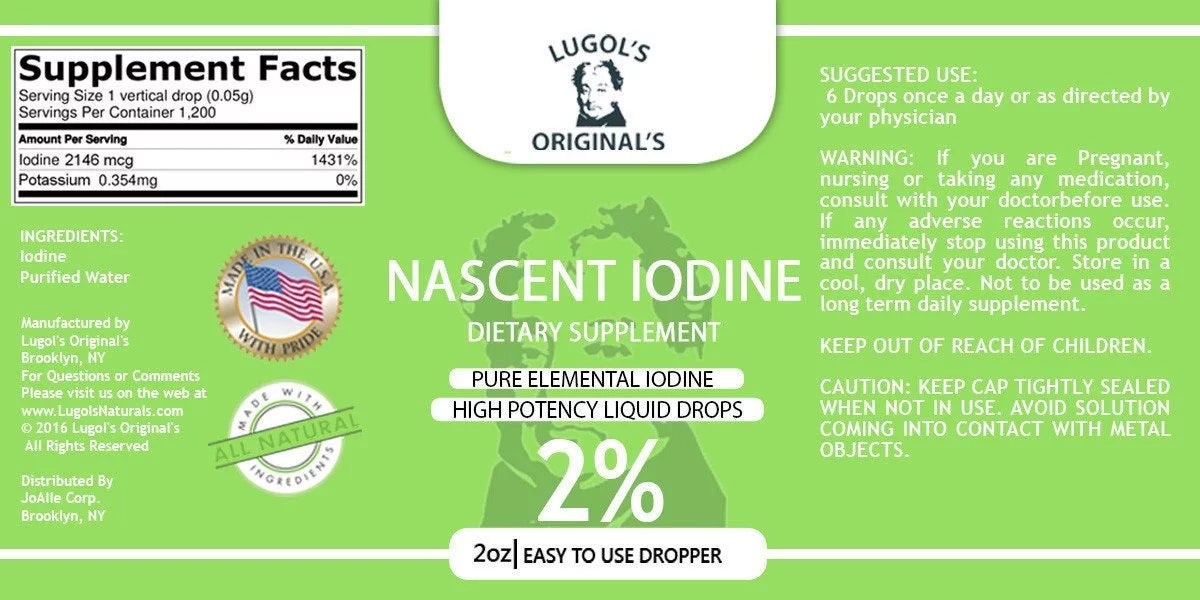 2% Nascent Iodine Liquid Drops 2oz E915