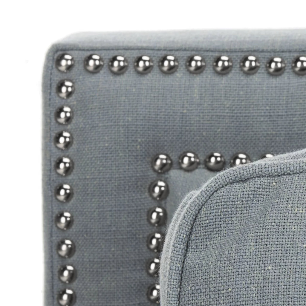 Sky Blue Club Chair with Silver Nail Head O478865