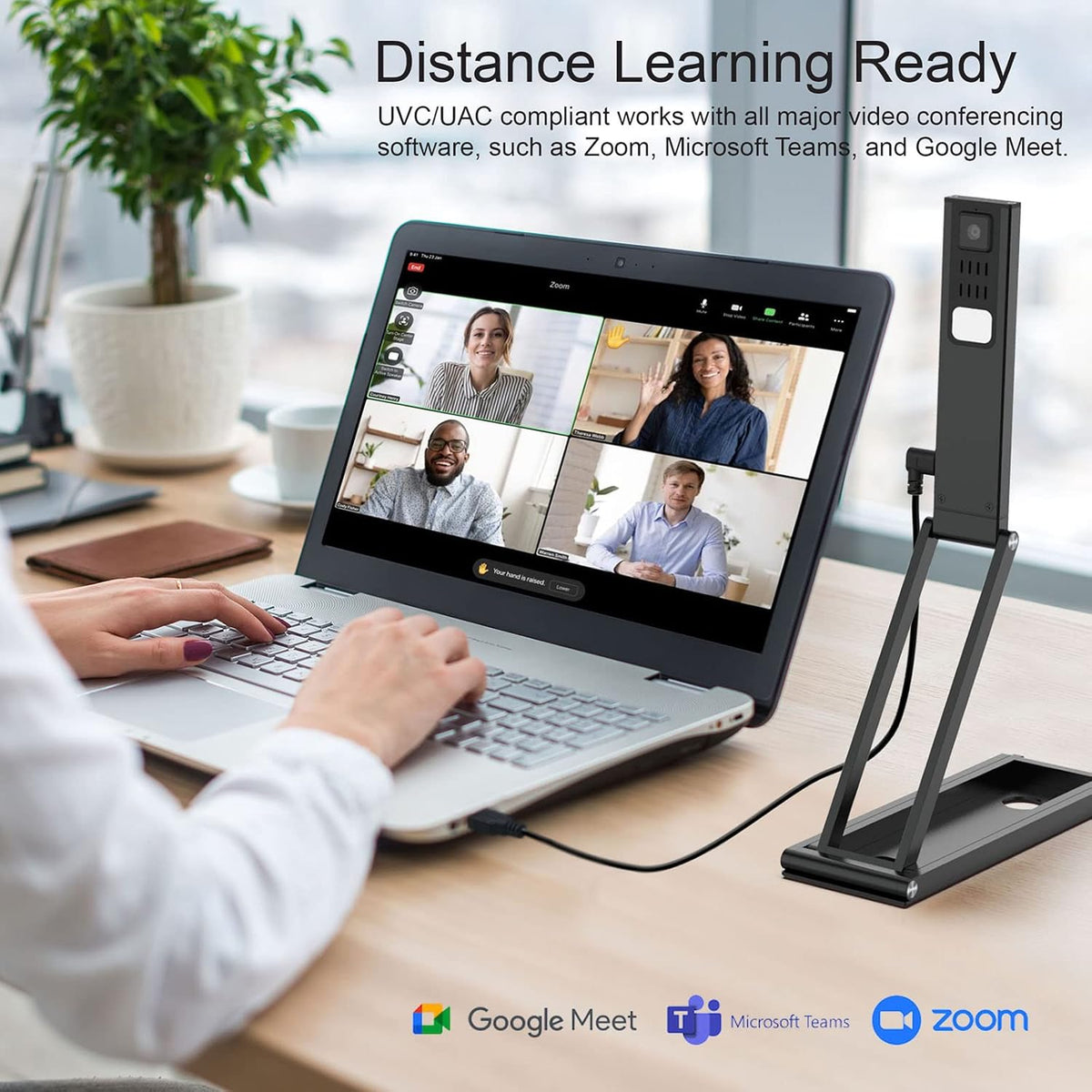 4K UHD 13MP Overhead Camera with Dual-Mode Autofocus and Built-in Microphones L3326