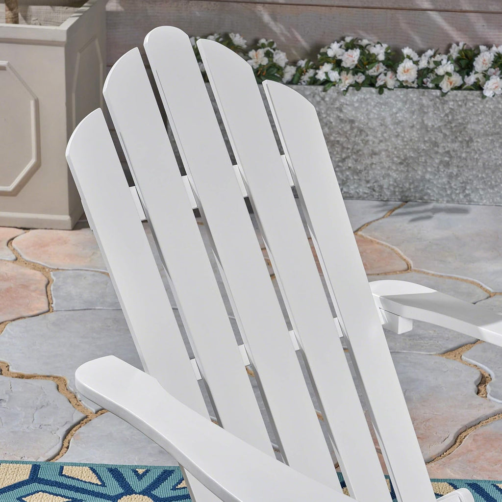 White Finish Acacia Wood Adirondack Chair M203