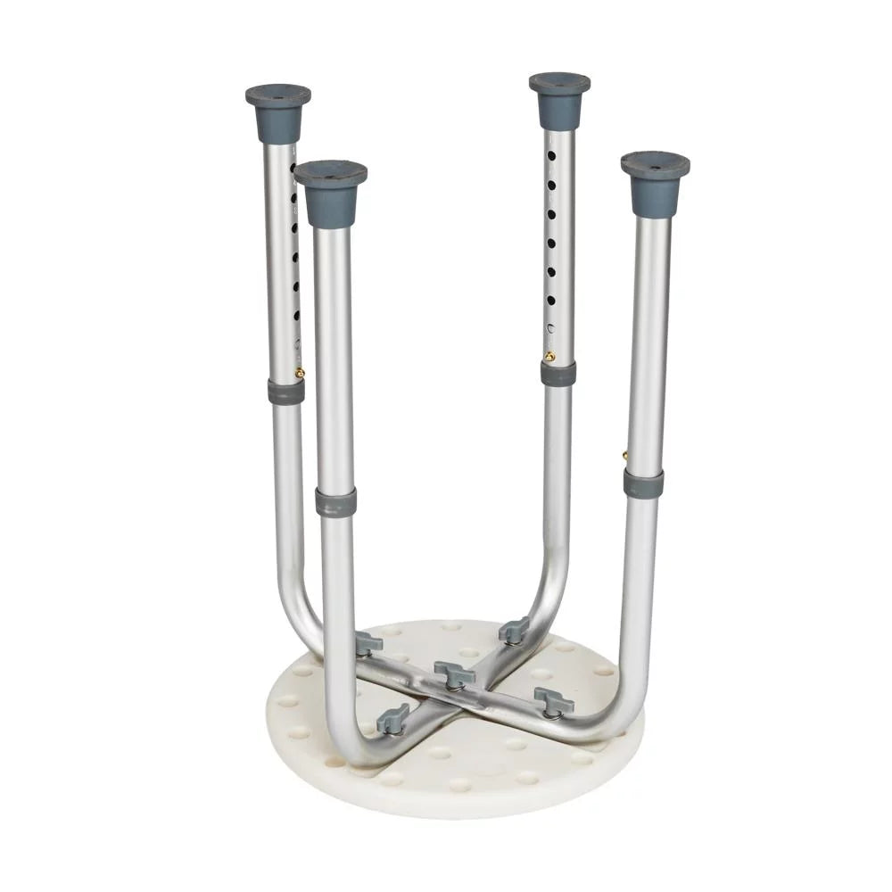 Adjustable White Bath Shower Stool Seat O533409