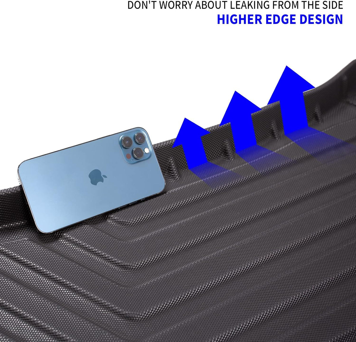 Rear Trunk Mat Cargo Liner TPE All-Weather Pack of 2 I760