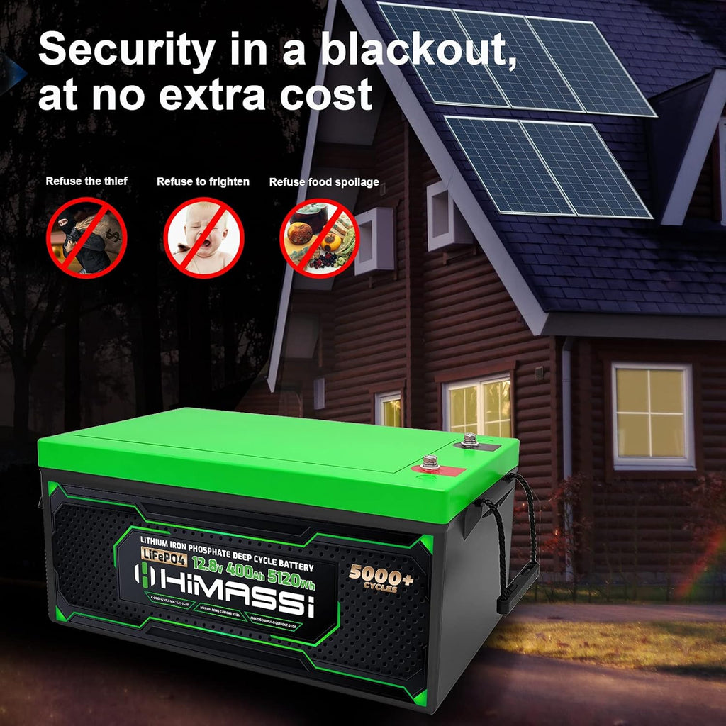 12V 400Ah Lithium Battery with 250A BMS O672