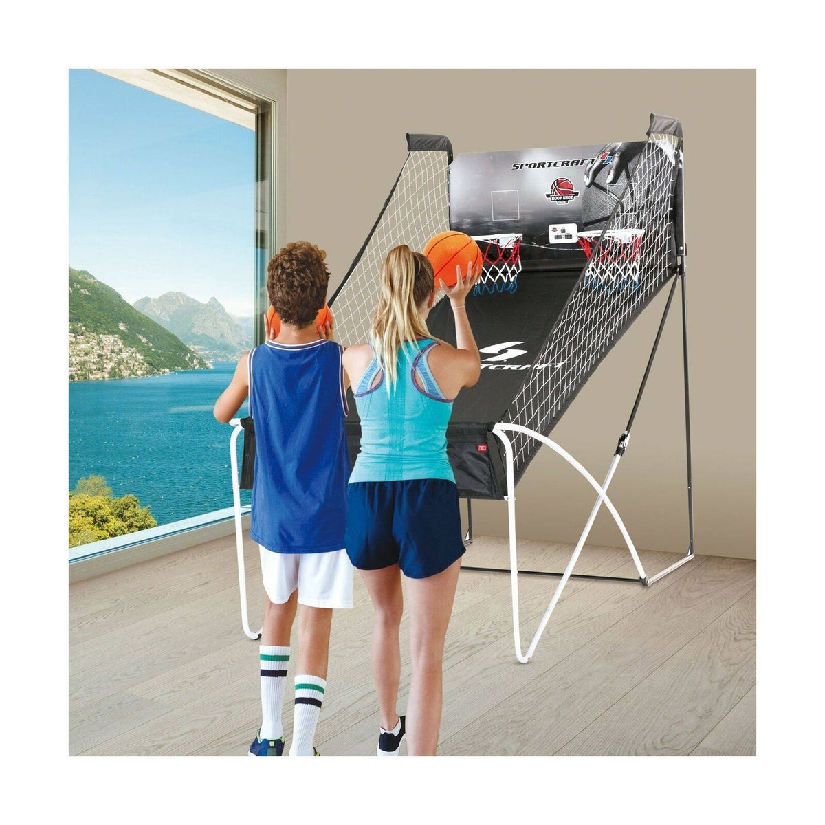 Double Hoop Shot Basketball Arcade Game F4261