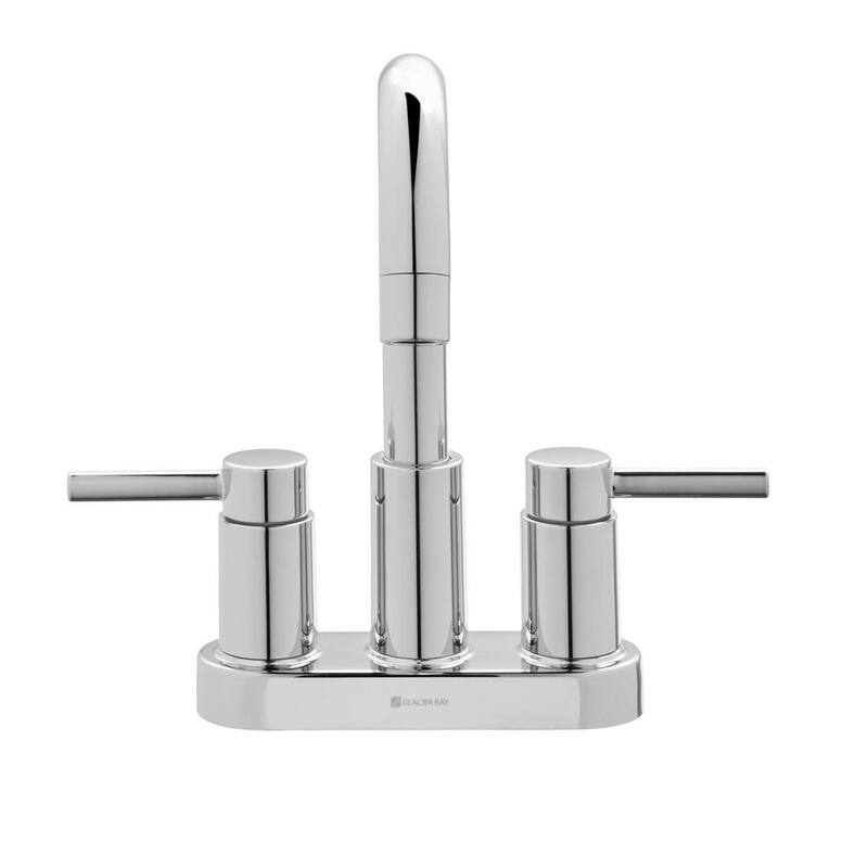 4 in. Centerset Double Handle High-Arc Chrome Bathroom Faucet S99131