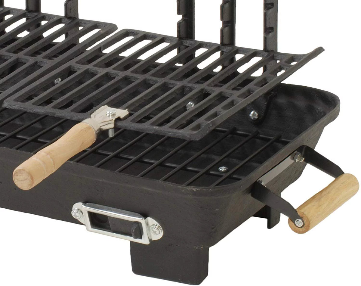 Cast Iron Hibachi Charcoal Grill, 10 by 18-Inch G250737