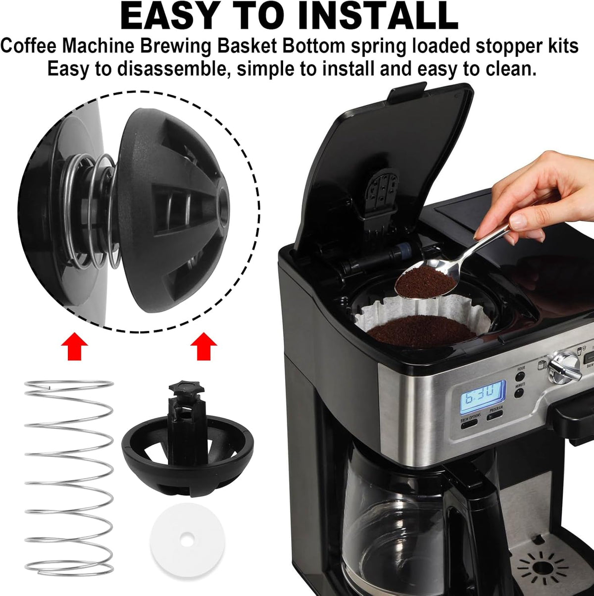 Coffee Maker Brew Basket Water Stop Valve Kit D129
