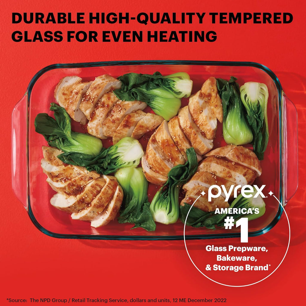 8-Piece Glass Baking Dishes with Lids Bakeware Set N63397