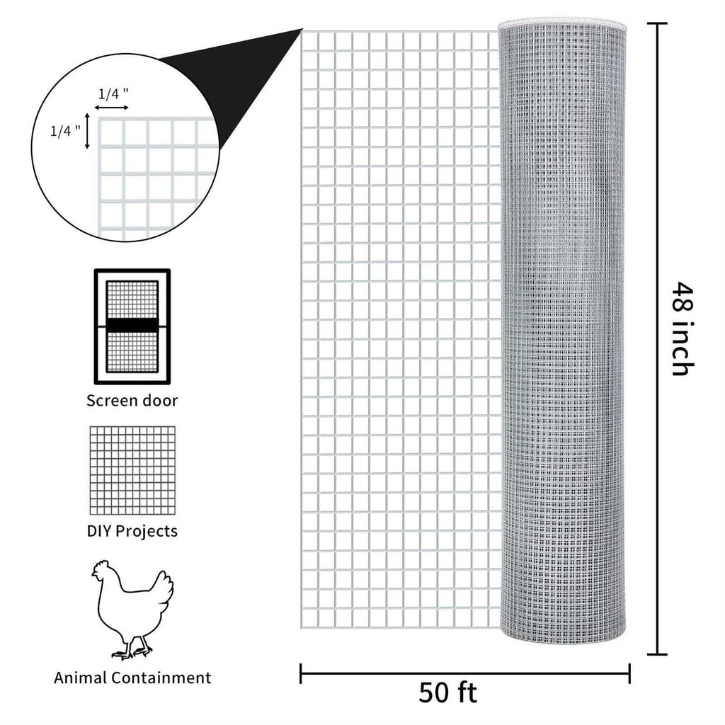 Galvanized Wire Mesh 48inx100ft 23 Gauge Chicken Fence T34727