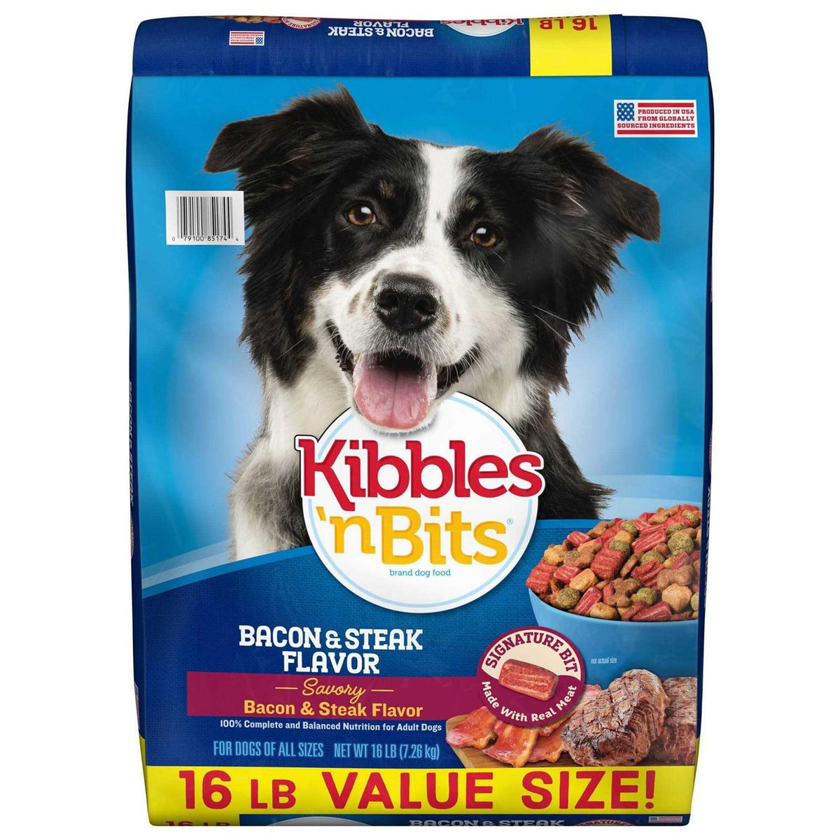 Bacon & Steak Dry Dog Food H223