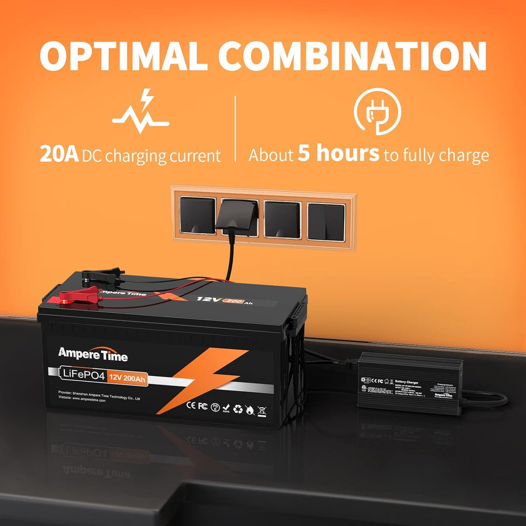12V 100Ah LiFePO4 Battery with 20A Charger S4008