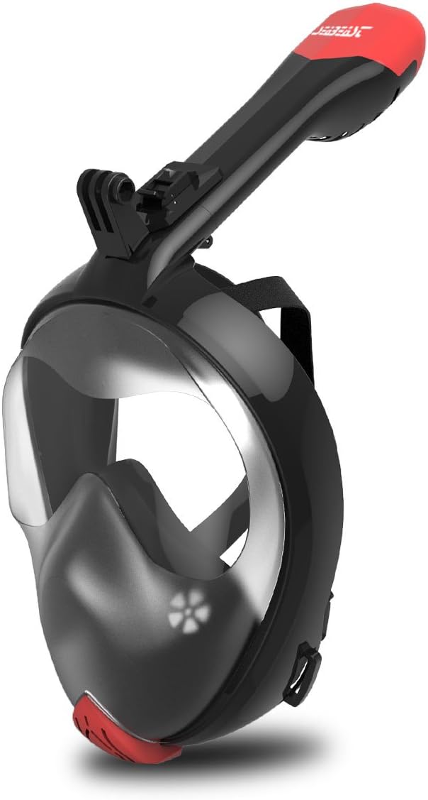 Full Face Snorkel Mask with Foldable Tube and Camera Mount A715